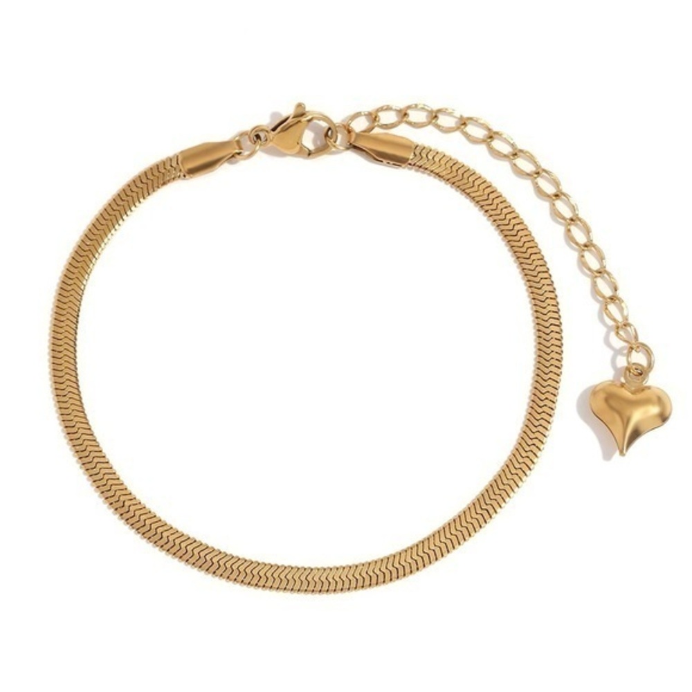 Gold Tone Blade Chain Bracelet